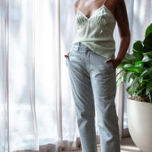 Erica Tanov Hudson Cotton Jacquard Pants - Quartz, 30 - Picture 5 of 11